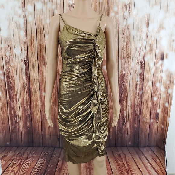 Sale! Gold Diva Dress Bodycon - Picture 5 of 5